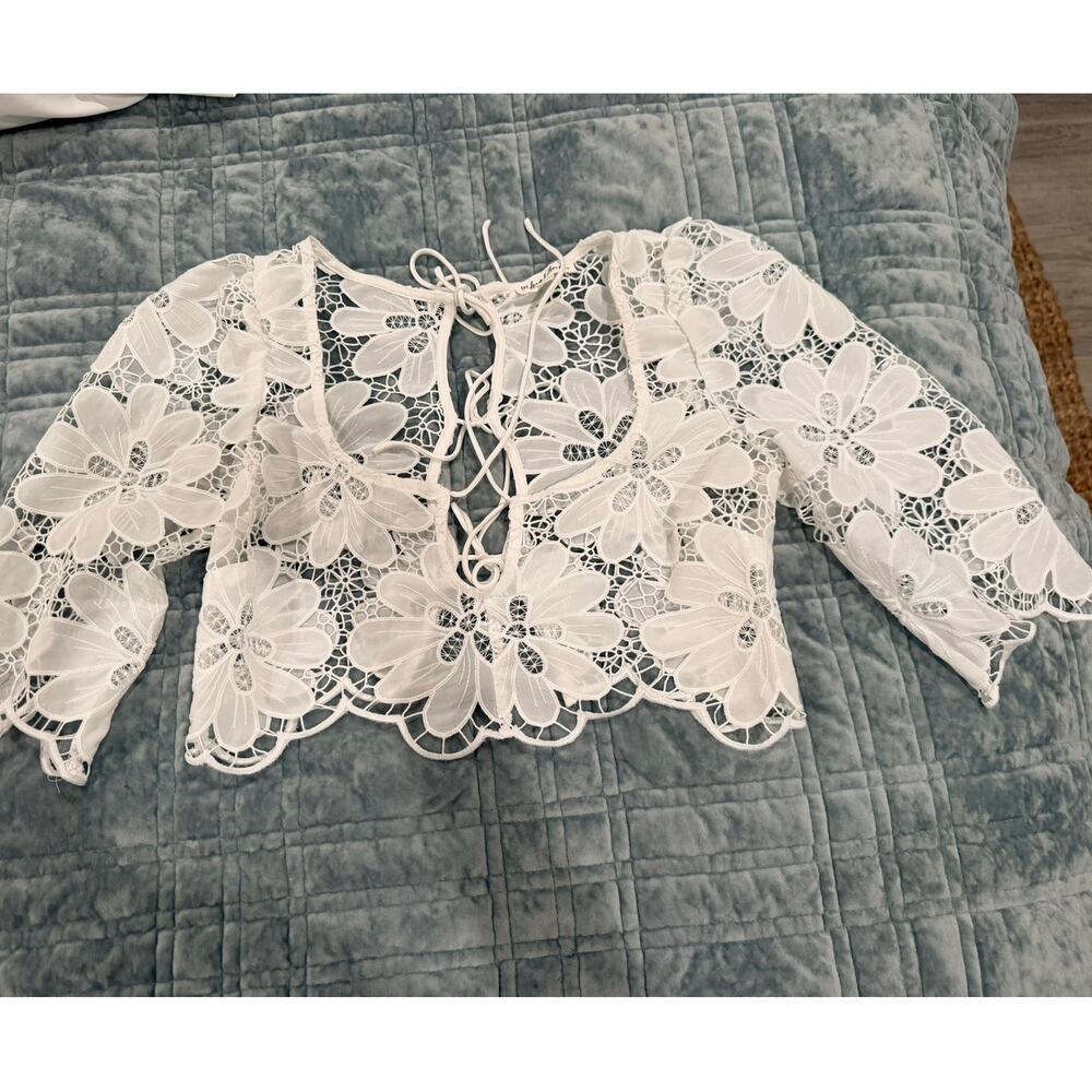 For Love & Lemons BNWOT Crochet Lace Top - Size XS
